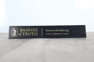 image of the black leather banner of truth bookmark